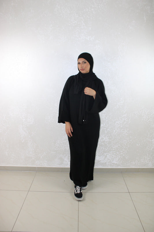 Long Knit Dress Black